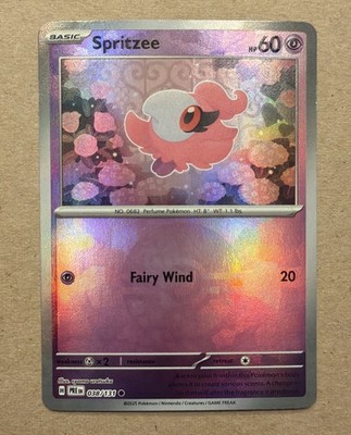 Spritzee (Poke Ball Pattern) 038/131 Sv: Prismatic Evolutions Holo Pokemon