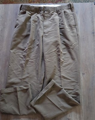 Giorgio De Paoli Venice Brown Tan Dress Pants Work Trousers Mens Size 36x29