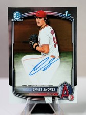 2025 Bowman Draft Chrome Prospect Auto CHASE SHORES #CPA-CS ANGELS