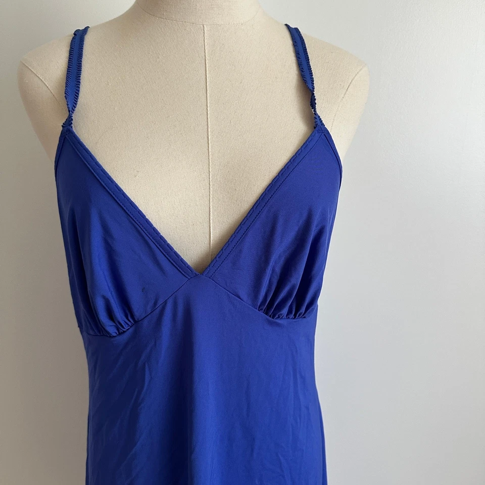 Cabernet Ropa de Dormir Azul Vestido Sin Mangas Correas Ajustables Mujer Mediano *Pequeña Mancha Foto 2 de 4