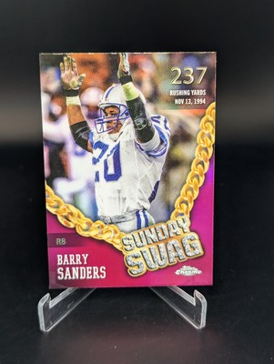 2024 Topps Chrome Barry Sanders Sunday Swag Pink Refractor #SS-15 Lions