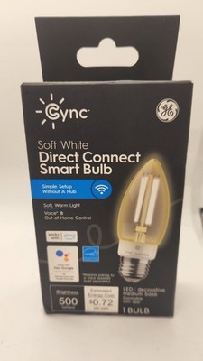 GE CYNC Direct Connect Smart LED 2 Light Bulb 500 Lumen Soft 6409