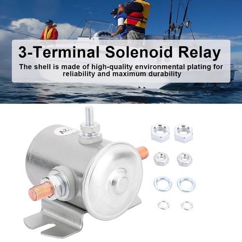 Solenoid Relay 12V 200A Heavy Duty 3-Terminal Starter Solenoid Relay Switch - Picture 2 of 12