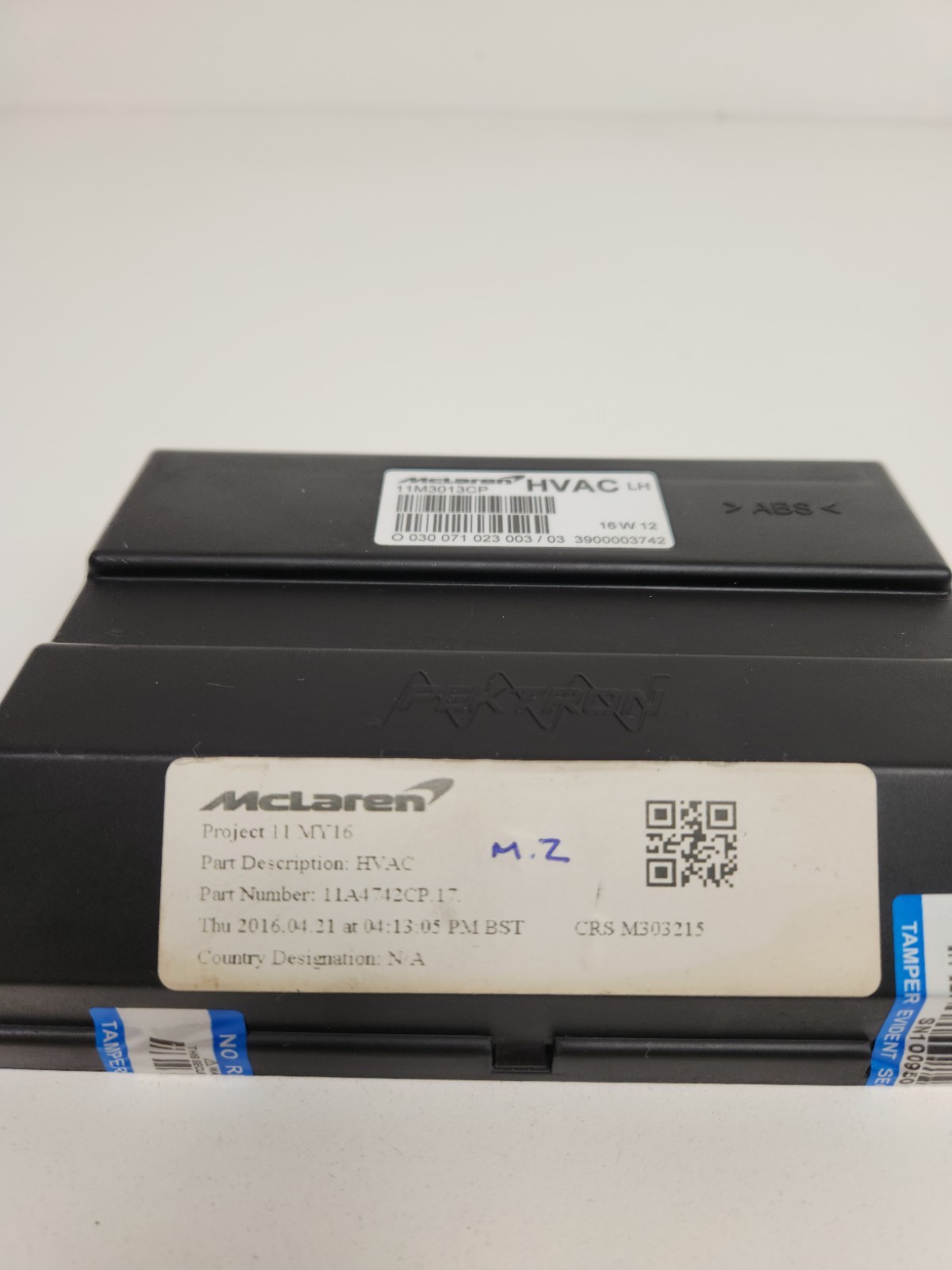 2015-2016 MCLAREN 650S HVAC CLIMATE HEATER TEMPERATURE CONTROL MODULE ECU OEM