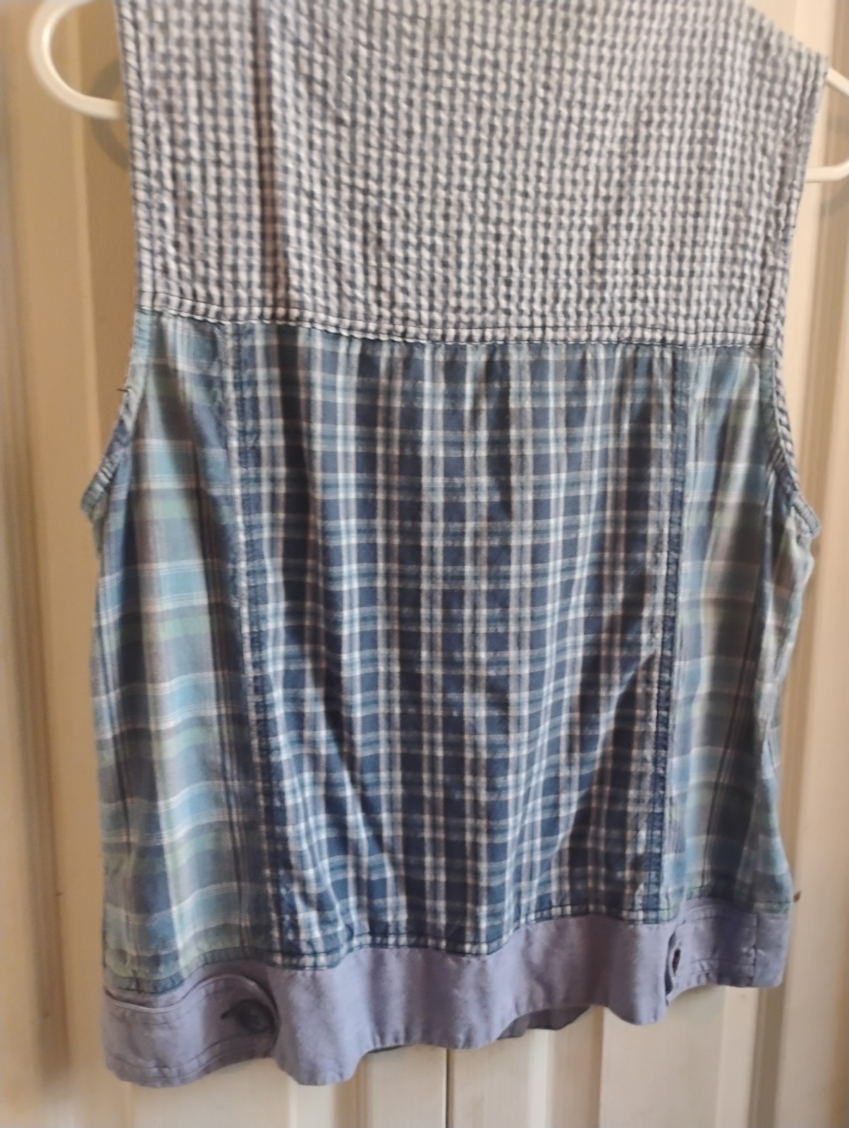 Requirements Vintage Patchwork Plaid Sleeveless B… - image 8