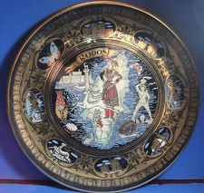 Dekorteller Giasiranis handgefertigt in Griechenland. 24k Gold Inlay Rhodos/R...