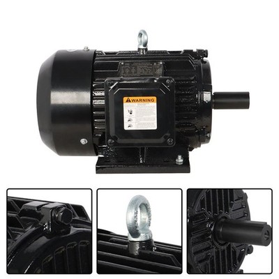 5 HP 3 Phase Electric Motor 1800 RPM 184T Frame TEFC 230/460 Volt Severe Duty