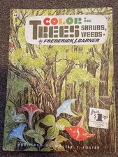 Vtg COLOR IN TREES SHRUBS, WEEDS By Frederick J. Garner / Foster ART BOOK