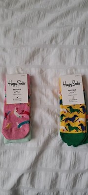 Happy Socks Baby Antirutsch Socken Paket Neu mit Etikett | 0-12 Monate | Unisex | 4 Paar