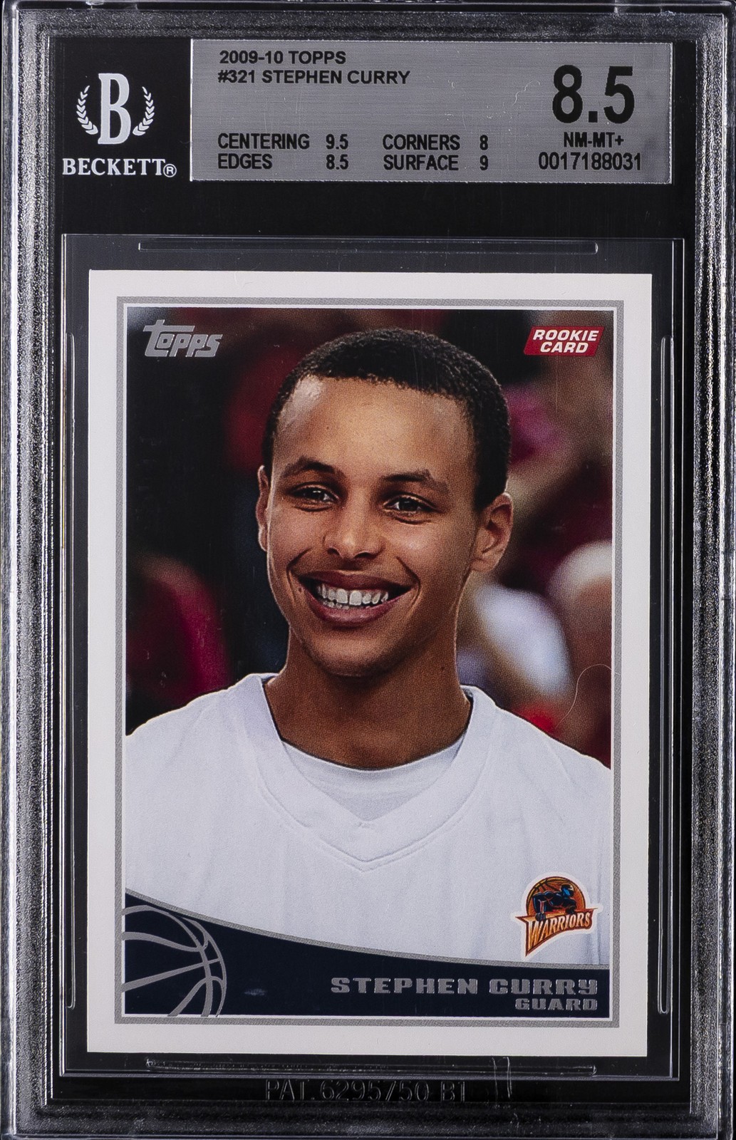 2009-10 TOPPS #321 STEPHEN CURRY BGS 8.5