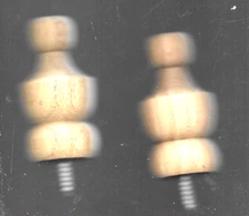 Wood Knobs Drawer Pulls Unfinished 3 Inch NEW Set Of 2