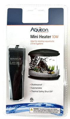 Aqueon Mini Heater 10 Watt For Up to 5 Gallons Shatterproof Submersible NEW