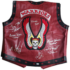 The Warriors Movie Cast Signed Leather Vest Exact Proof ACOA