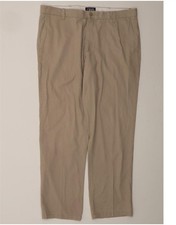 CHAPS Mens Straight Chino Trousers W38 L32 Beige Cotton BI06