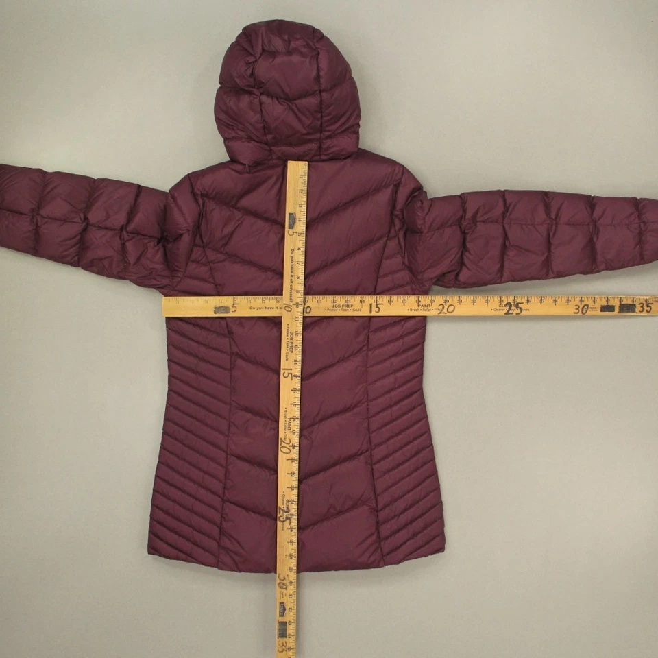 Jaqueta feminina Eddie Bauer com capuz tamanho médio ameixa zíper completo - Imagem 3 de 4