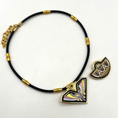 Michaela Frey Enamel Necklace 2 Piece Set 45.5cm Used