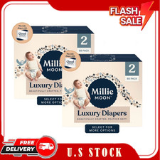 2 pack, Millie Moon Luxury Diapers, Size 2, 88 Count Select for More Options