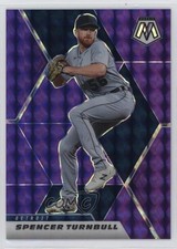 2021 Panini Mosaic Purple Mosaic Prizm 23/49 Spencer Turnbull #182 11p9