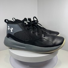 Under Armour Lockdown 6 GS Basketball Shoes Black Gray Kids Size 6.5Y