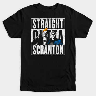 Straight Outta Scranton Lazy The Office Dunder Mifflin Micheal Scott T-Shirt