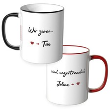 JUNIWORDS Tasse Wir zwei...sind unzertrennlic...