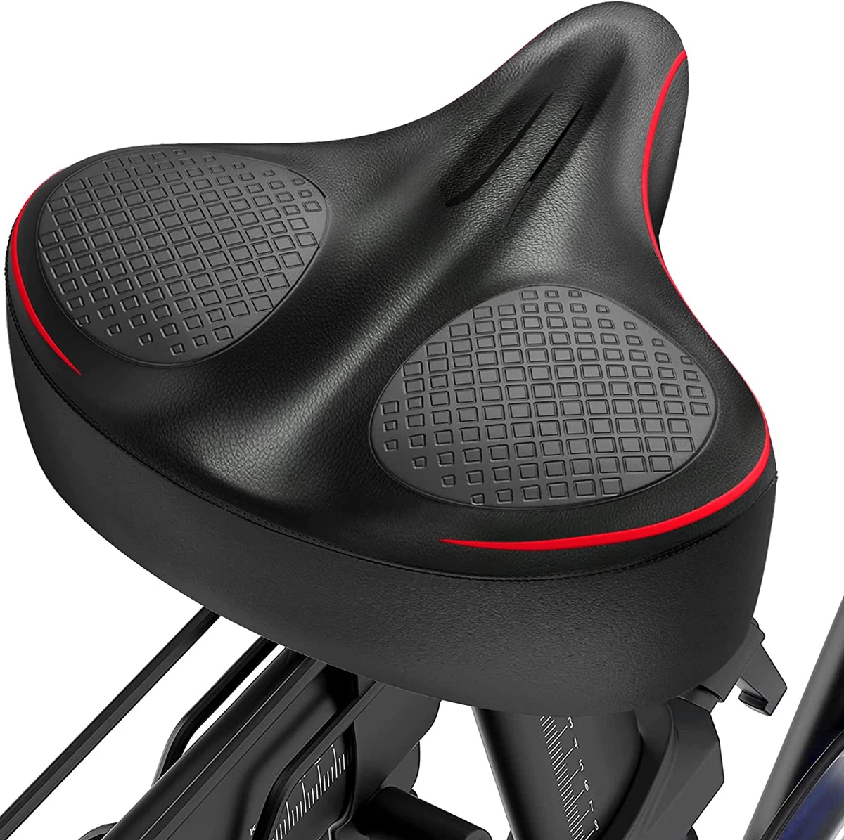 Oversized Bike Seat Wide Bicycle Saddle Memory Foam Soft Padded