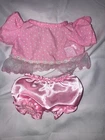 Vintage Cabbage Patch Kids 2 Piece Pink  Outfit  (495) smaller dolls