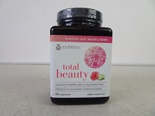 Youtheory Total Beauty Hyaluronic Acid Keratin & Biotin Capsules 90 Ct EXP 08/25