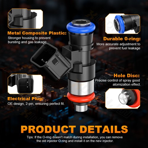 New 6X XWQHJW Fuel Injector For Ford Mercury Mazda CX-9 Lincoln 3.5L 3.7L - Picture 8 of 11
