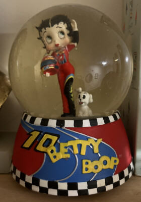 Betty Boop Racing Suit Dog On The Road Again 2005 Musical Globe Fleischer  RARE