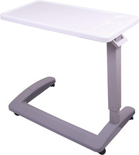 Medical Table Overbed Adjustable Bedside Hospital Rolling Tables With Wheels New