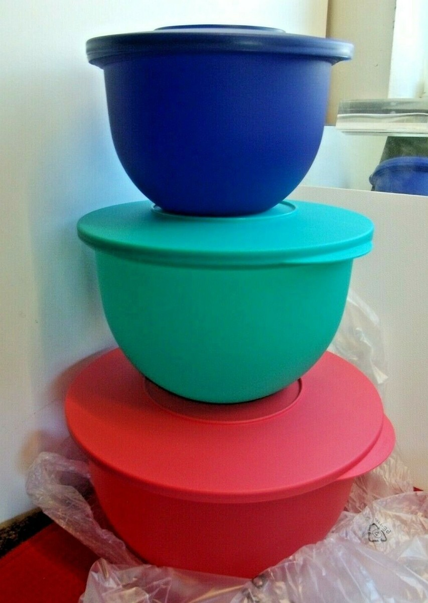 Tupperware Impressions Bowl Set New RARE Colors ~ 18,10, 5 Cups