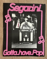 Vintage BOB SEGARINI Gotta Have Pop Original Record Store Promo Poster 18"x23"