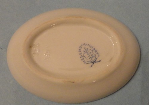 HEREND China Baronin ROTHSCHILD VOGEL Insekten Vintage Porzellan BUTTER TABLETT - Bild 2 von 4