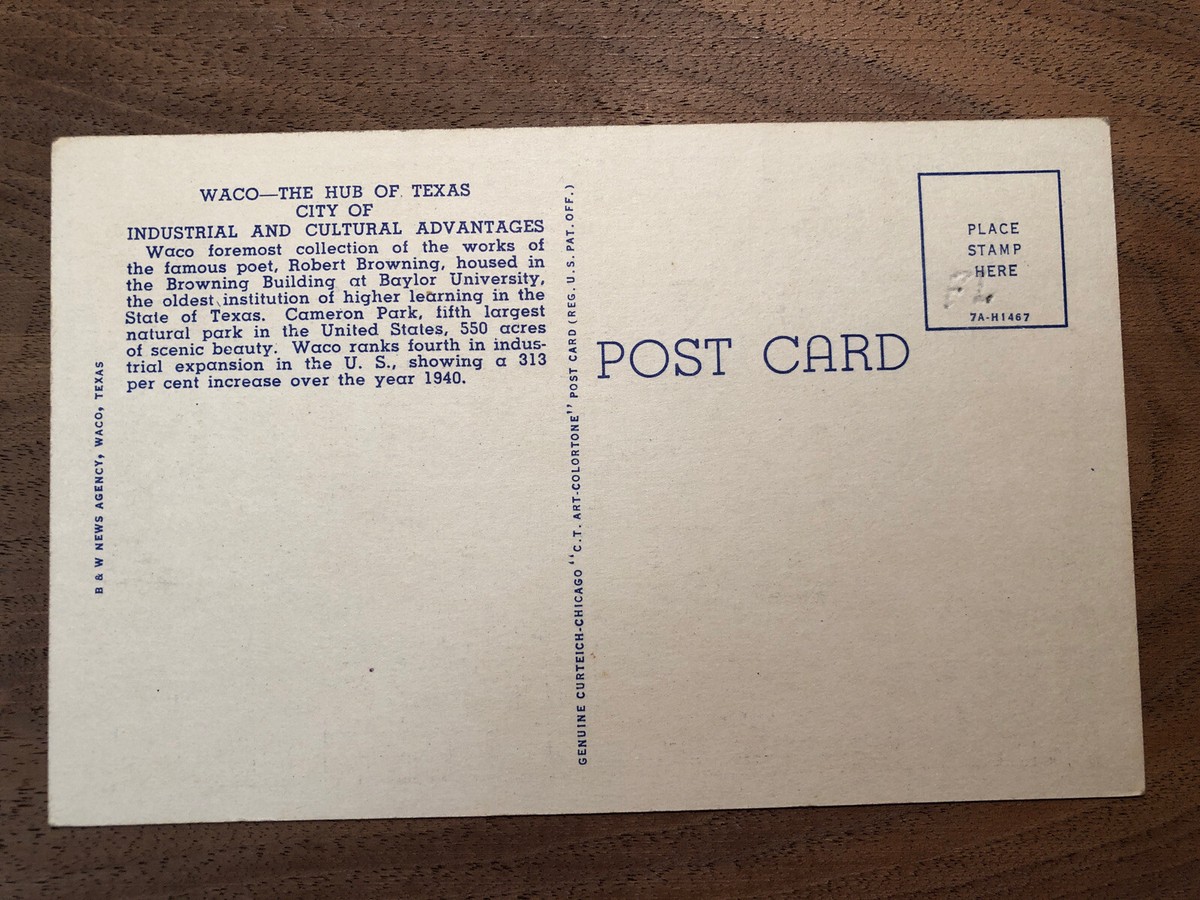 Vintage 40s GREETINGS from Waco TEXAS Large Letters Postcard | eBay