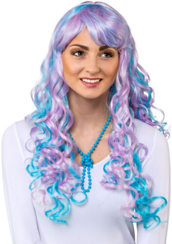 Perücke Candy mit Ansteckhaaren Meerjungfrau locken Fasching Karneval - Bild 2 von 2
