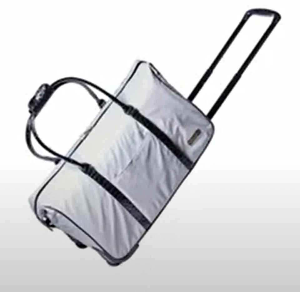 Samantha Brown Luggage Carry On Wheeled Weekender Nylon Jet Set Travel ~ Silver - Image 2 of 4