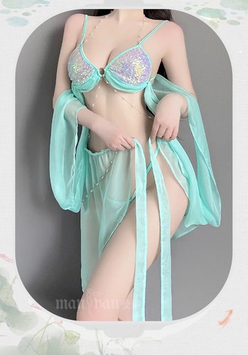 Porno Party Sexy Lingerie Anime Princess Dress Costumes Mermaid Cosplay Uniform - Picture 20 of 21
