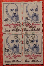 Timbres oblitérés - YT1897 - Eugène Fromentin - Bloc de 4 - Cachet ROND - 1976