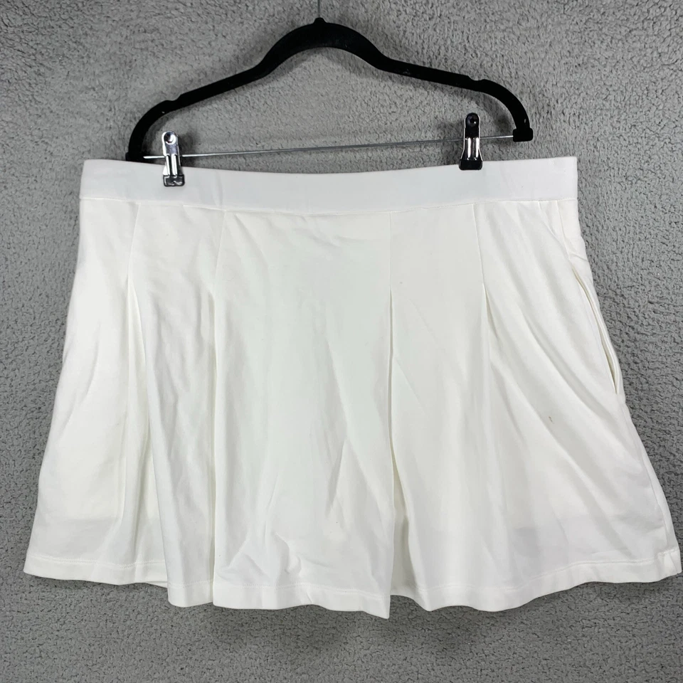 Express Skort Plisado XL Blanco Vellón Cómodo Suave Nuevo con Etiquetas Informal Mini Bolsillos Escolares Foto 2 de 4