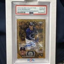 2023 Topps Gilded Julio Rodriguez🔥Gold Etch Auto /99🔥PSA 10🔥Mariners