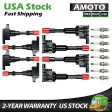 8X Ignition Coil & Spark Plugs For Honda Civic Hybrid 2003-2005 1.3L UF374 UF373