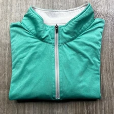 The Normal Brand Mens Performance 1/4 Zip Shirt L Large Stretch L/S Green Perth