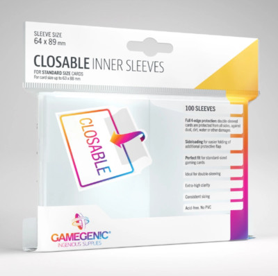 Gamegenic - Closable Inner Sleeves (100 Sleeves)