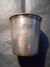 *Timbale de Baptême Métal Argente L AUZOLLE + poinçons orfèvre