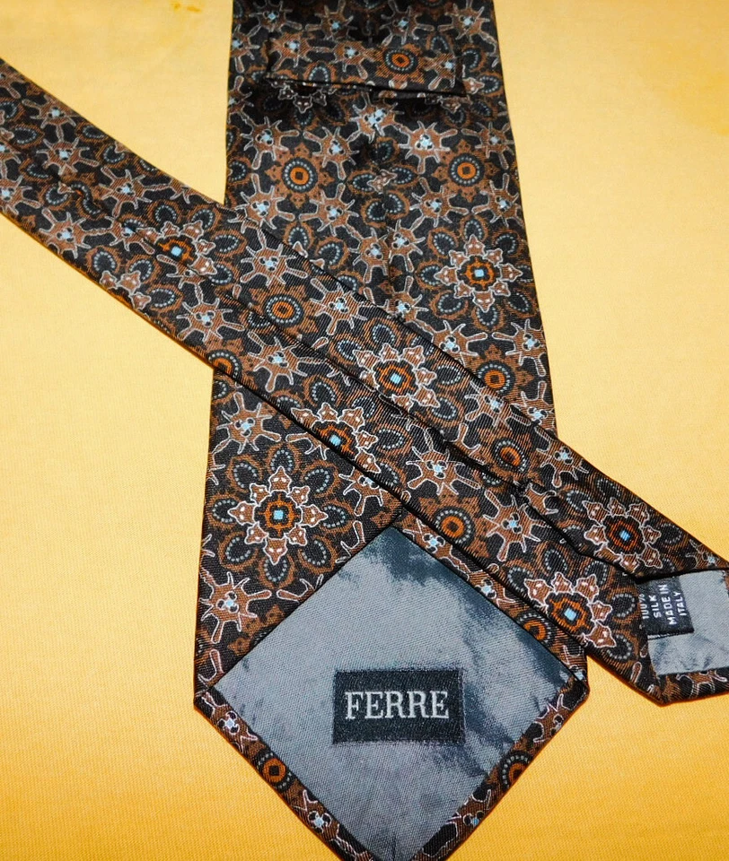 FERRE GIANFRANCO FERRE 意大利制造多色花卉领带-设计领带。 — 第 3/3 张图片