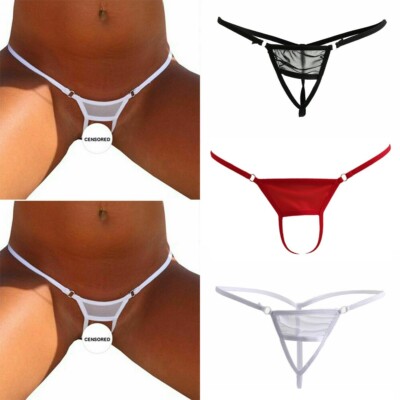 Women Sexy Lingerie Mini Micro Crotchles Panties Thong G-String Underwear T-back