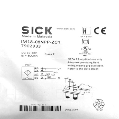 SICK IM18-08NPP-ZC1 Cylindrical thread design ,PNP,New