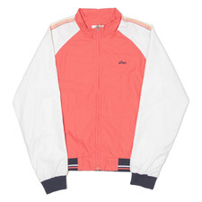 Asics Womens Track Jacket Pink Colourblock L