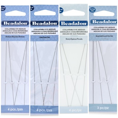 Beadalon 5'' faltbare Augen Auffädeln Nadeln fein, mittel, schwer oder gemischt